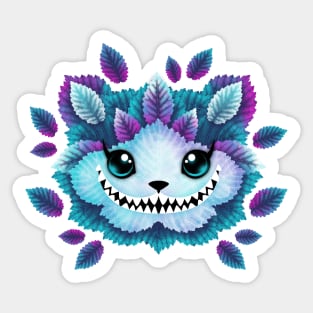 Mad cat of leaves Sticker